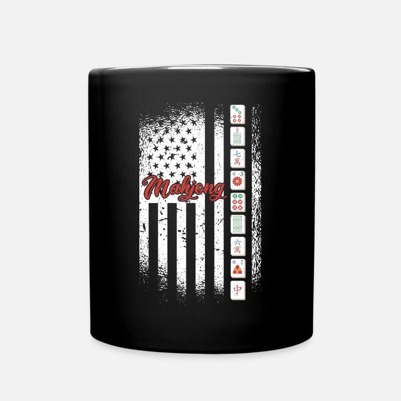 Geschenk für Mahjong Fans - Tasse einfarbig - Schwarz