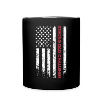 Strong Dad Challenge Flag - Full Colour Mug - black - Front
