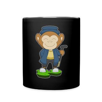 Bâton de marche Monkey Pensioner - Mug uni - noir - Devant