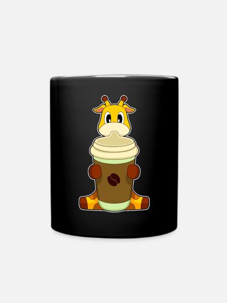 Giraffe Coffee to go Becher - Tasse einfarbig - Schwarz