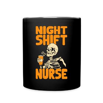 Night Shift Nurse - Full Colour Mug - black - Front