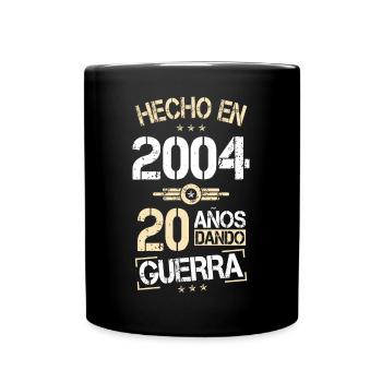 20. Geburtstag - Hergestellt im Jahr 2004 20 Jahre Krieg - Tasse einfarbig - Schwarz - Vorne