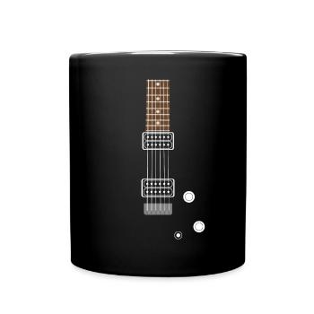 Electric Guitar | Music, Concert, Rock Band - Full Colour Mug - black - Front