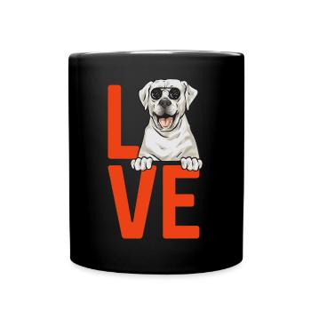 Labrador Retriever blanc Labrador Labrador blanc - Mug uni - noir - Devant