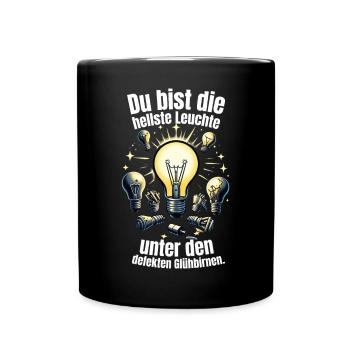 brightest luminaire among the defective light bulbs - Full Colour Mug - black - Front