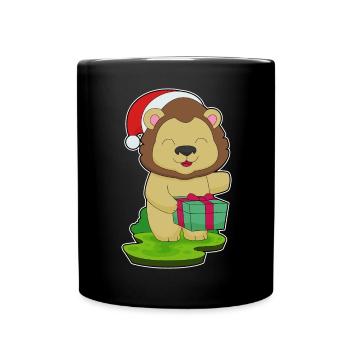 Forfait Noël Lion - Mug uni - noir - Devant