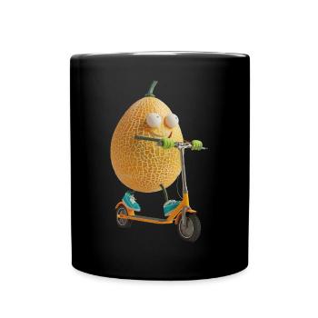 Scooter melon miel - Mug uni - noir - Devant