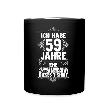 Mariage Mariage de marée 59 ans de mariage - Mug uni - noir - Devant