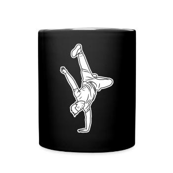 B Boy Skizze - Tasse einfarbig - Schwarz - Vorne
