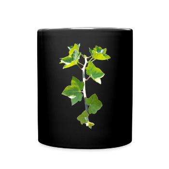Efeu – Immergrüne Verbundenheit - Tasse einfarbig - Schwarz - Vorne