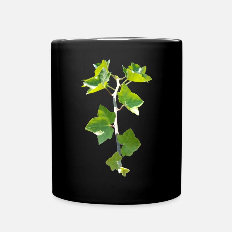 Efeu – Immergrüne Verbundenheit - Tasse einfarbig - Schwarz