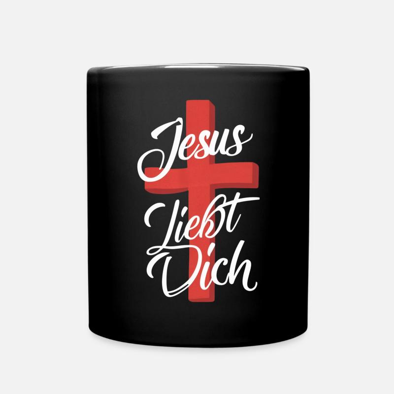 Conception de la croix de Jésus t’aime - Mug uni - noir