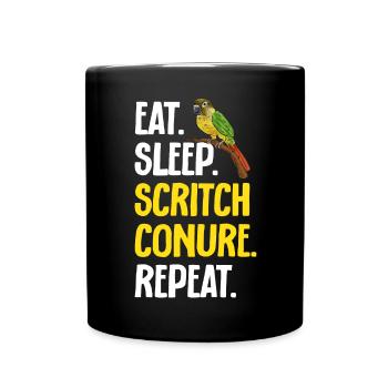 Molina Parakeet Parrot Bird Parakeet - Full Colour Mug - black - Front