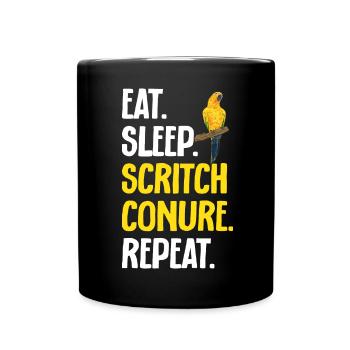 Parakeet, Parrot, Parakeet, Bird - Full Colour Mug - black - Front