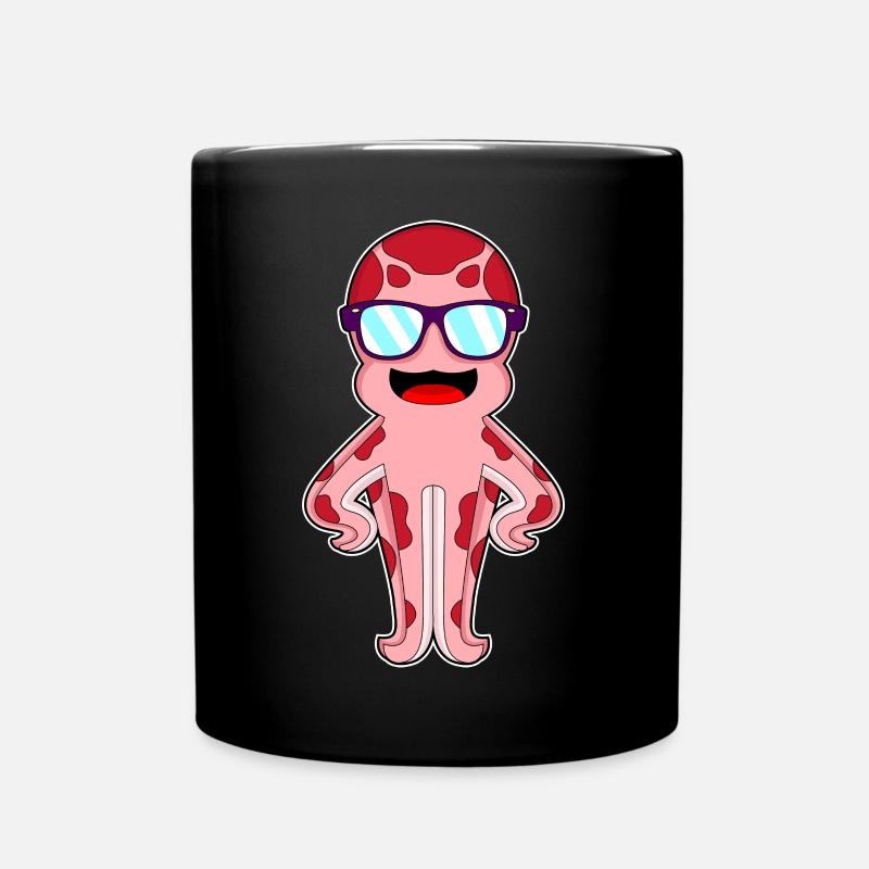 Krake Sonnenbrille - Tasse einfarbig - Schwarz