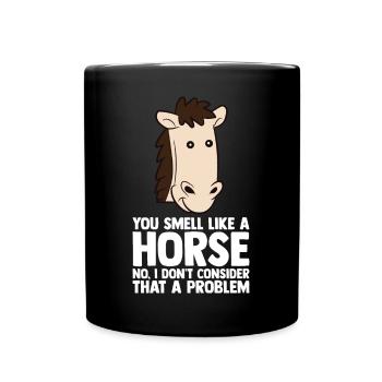 Pferdeliebhaber Reiten Reiten - Tasse einfarbig - Schwarz - Vorne