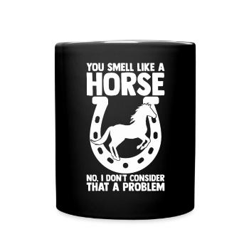 Pferdeliebhaber Reiten Reiten - Tasse einfarbig - Schwarz - Vorne