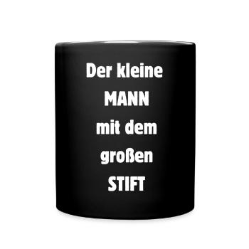 Le petit HOMME avec le grand PEN Malle Fun - Mug uni - noir - Devant
