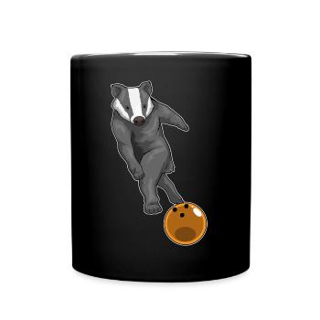 Badger Boule de bowling - Mug uni - noir - Devant