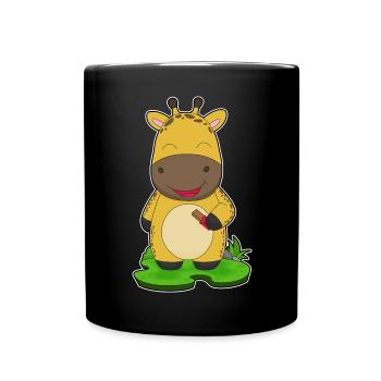 Giraffe Chocolate Bar - Full Colour Mug - black - Front