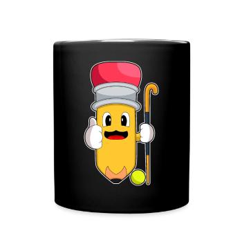 Crayon de hockey sur gazon Stick - Mug uni - noir - Devant