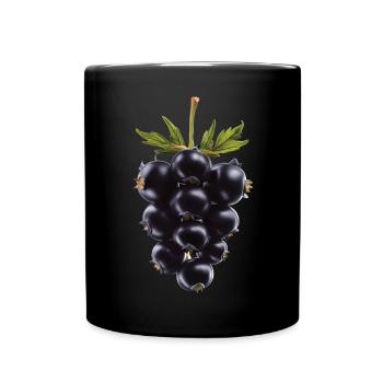 Brombeere Frucht - Tasse einfarbig - Schwarz - Vorne