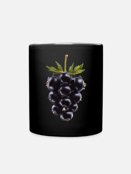 Brombeere Frucht - Tasse einfarbig - Schwarz