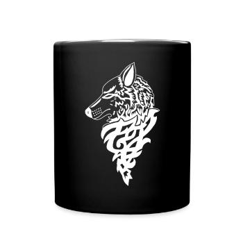 White Wolf, Forest Genius - Full Colour Mug - black - Front