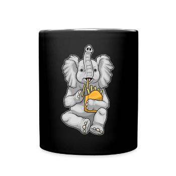 Elephant French fries - Full Colour Mug - black - Front