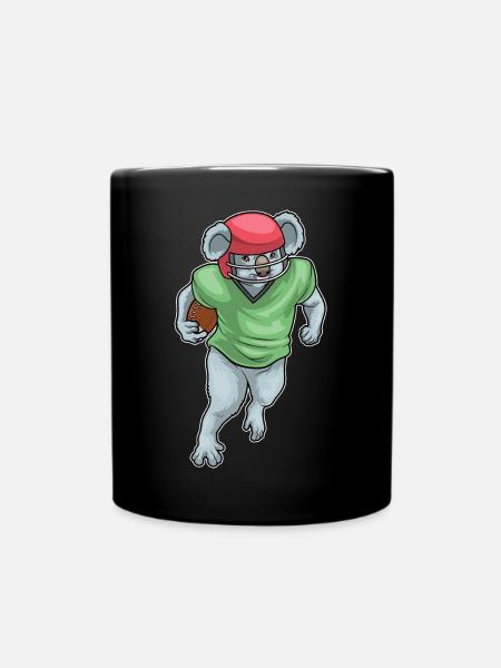 Koala American Football Sports - Full Colour Mug - black