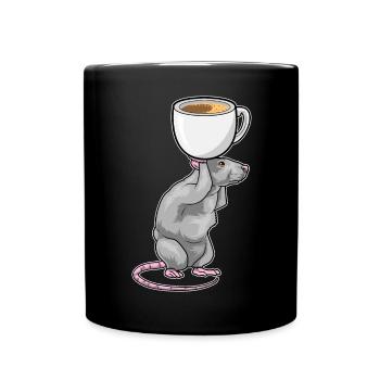 Tasse à café souris - Mug uni - noir - Devant
