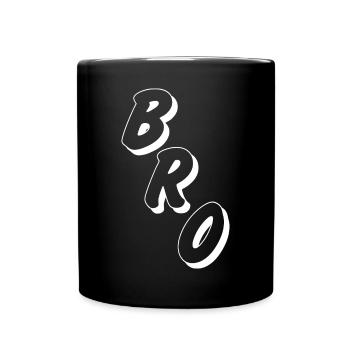 Bro Kumpel, Freund/Freundin - Tasse einfarbig - Schwarz - Vorne