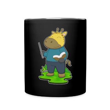 École de lecture des professeurs de girafes - Mug uni - noir - Devant