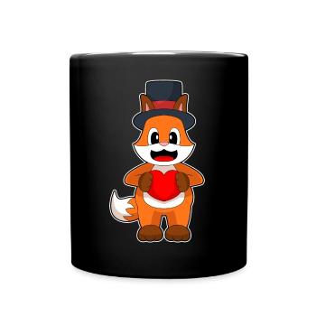 Fox Groom Heart Wedding - Full Colour Mug - black - Front