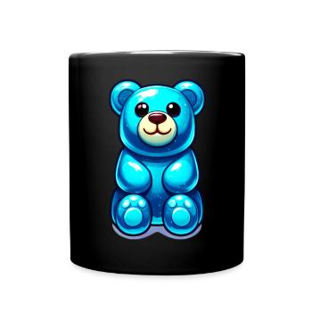 Teddybär - Tasse einfarbig - Schwarz - Vorne