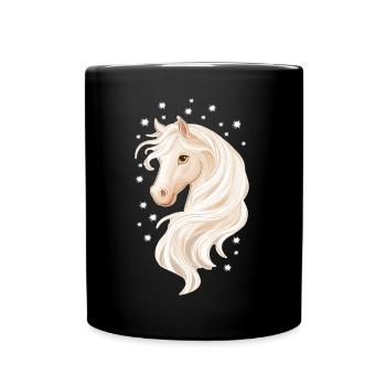 Horse with stars - Full Colour Mug - black - Front