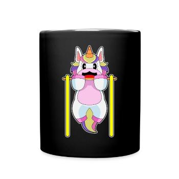 Licorne Bodybuilder Tractions Musculation - Mug uni - noir - Devant