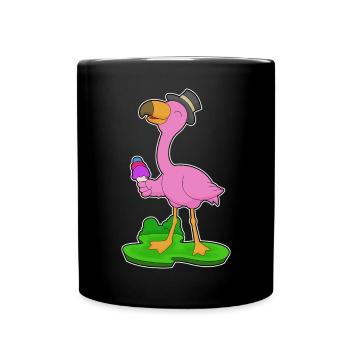 Flamingo Waffle Cream - Full Colour Mug - black - Front