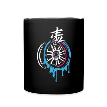 Jante JDM fondante avec kanji – style d’accord - Mug uni - noir - Devant