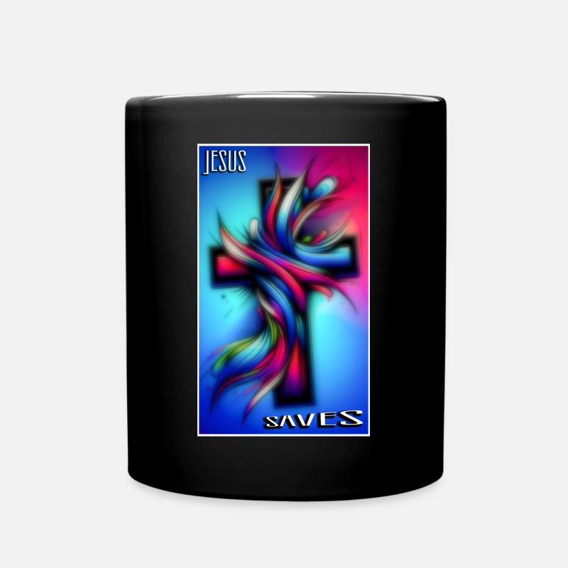 Jesus saves - Tasse einfarbig - Schwarz