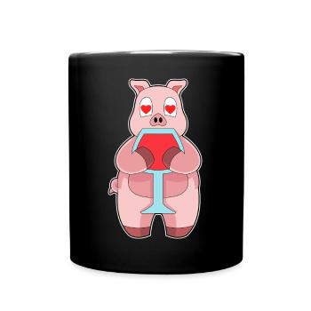 Pork Red Wine - Full Colour Mug - black - Front
