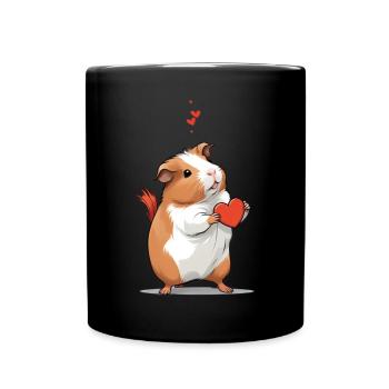 Meerschweinchen Meerschwein Haustier Liebhaber - Tasse einfarbig - Schwarz - Vorne