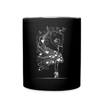 Ballerine - Danse des Cœurs - Mug uni - noir - Devant