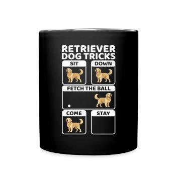 Chien Golden Retriever - Mug uni - noir - Devant