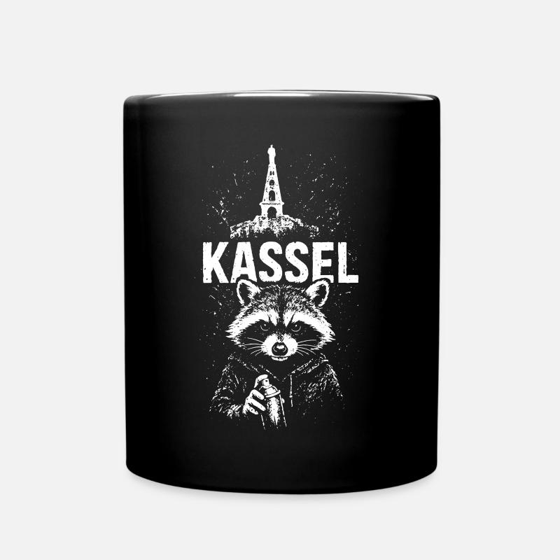 Kassel Herkules Waschbär Kassel - Tasse einfarbig - Schwarz