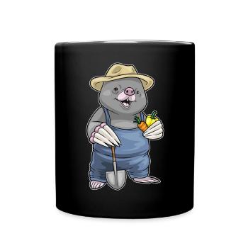 Ferme de Fruits Fermier-Taupe - Mug uni - noir - Devant