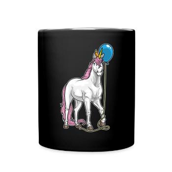 Unicorn Balloon - Full Colour Mug - black - Front