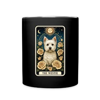 Westie - Tasse einfarbig - Schwarz - Vorne