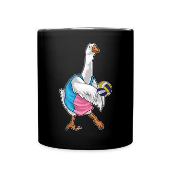 Duck Volleyball Player Volleyball - Full Colour Mug - black - Front