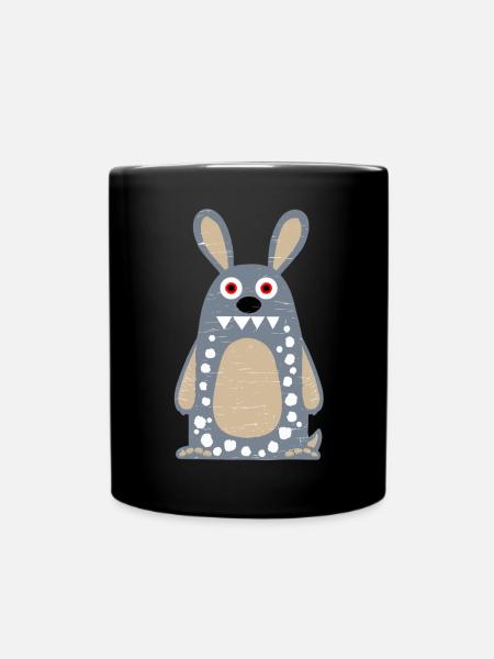 Crazy Rabbit - Tasse einfarbig - Schwarz